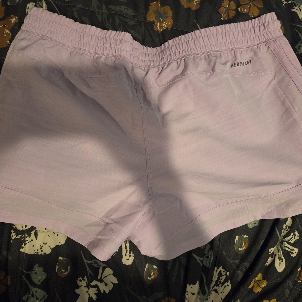 Adidas Purple Athletic Shorts with Elastic Waistband